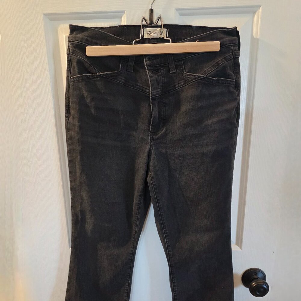 Madewell Black Wash Bootcut Jeans Women’s Mid Rise Kick Out